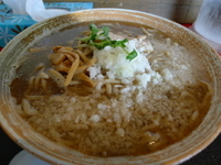 「濃厚にぼし中華そば（極太麺、背脂1）＋大盛  850円」@にぼ兄弟の写真