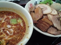 「肉カレーつけ麺(チャーシュー&角煮)1170円+大盛無料」@手打ち麺処 暁天の写真