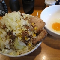 「プチ二郎・ニンニク＋肉そば　650円＋200円」@ラーメン二郎 八王子野猿街道店2の写真