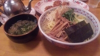 「つけ麺大盛＋メンマ・もやし　餃子」@支那そば 晴弘の写真