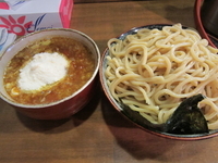 「チーズカレーつけ麺(大、麺硬め)850円、半肉増し150円」@蝉時雨の写真