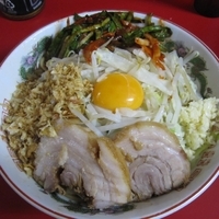 「ラーメン・ニンニク＋汁無し＋ニラキムチ650＋50＋100円」@ラーメン二郎 湘南藤沢店の写真