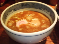 「濃厚つけ麺（大盛・レモン・味玉）750円」@逸品堂の写真