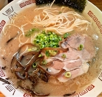 「らーめん(カタメ)+替玉(ハリガネ)600円+120円」@博多長浜らーめん いっきの写真