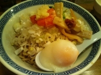 「まぜそば（並）480円＋長ネギ増し50円」@麺屋 蕃茄の写真