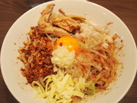 「まぜそば（並）」@ジャンクガレッジ 東京ラーメンストリートの写真