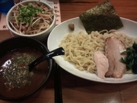 「濃厚白湯つけ麺+ネギチャーシュー丼」@三代目麺処 「まるは」極 船橋店の写真