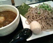 「鰹つけ麺700円+味玉(クーポン券)」@つけ蕎麦屋 龍馬灯の写真