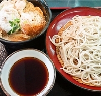 「ミニかつ丼セット(もりそば)590円」@小諸そば 高田馬場店の写真