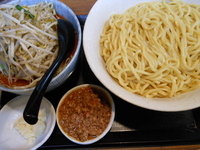 「辛味噌つけめん(あつもり･野菜･ﾆﾝﾆｸ)+花道風ﾐｰﾄｿｰｽ」@味噌麺処 花道庵の写真