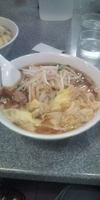 「もやしワンタン麺:￥900」@中華麺店 喜楽の写真