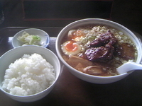 「豚豚麺セット（800円）」@ひよどり亭の写真