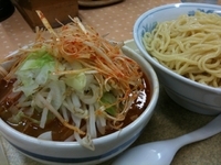 「辛スタ野菜もりそば 中盛り　麺カタメ　750円」@大泉大勝軒の写真