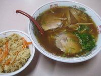 「そば定食(中華そば＋餃子3ケ＋五目ごはん)700円」@中華そば 後楽本舗の写真