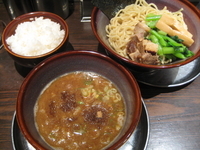 「つけ麺780円＋サービス小ライス」@光麺 六本木店の写真