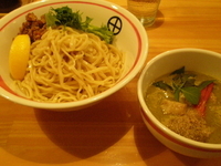 「Green Curryつけ麺（800円）」@らーめん 田の写真