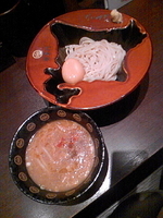 「渡り蟹の味噌つけ麺８５０円+味玉(ｸｰﾎﾟﾝ)」@蟹専門 けいすけ 北の章の写真