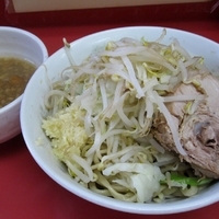 「小ラーメン・ニンニク＋つけ麺　700＋100円」@ラーメン二郎 小岩店の写真