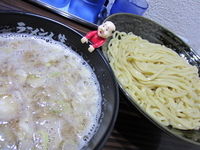 「鶏煮込みつけ麺・大盛り」@ラーメン人生 JET 福島本店の写真