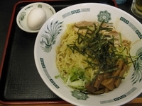 「汁無しラーメン&餃子セット700円」@日高屋 上野広小路店の写真