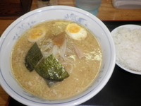「こってり味噌ラーメン（５９０円）ライス（１００円）」@良平らーめんの写真