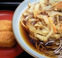 「かきあげセット（朝サービス300円）」@せんねんそば 東武曳舟店の写真