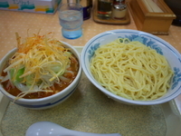 「辛スタ野菜もりそば 大盛　750円」@大泉大勝軒の写真