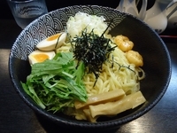 「『えびあぶらそば大盛+温玉(￥800+100)』」@めん処 仁兵衛 淵野辺店の写真