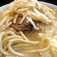 「ぶた入りラーメン（麺少なめ）ニンニク　800円」@ラーメン二郎 池袋東口店の写真
