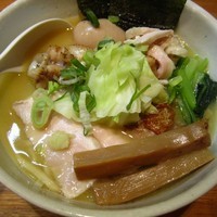 「鶏塩プレミアム（１０周年記念限定）千円＋SPトピ２８０円」@麺や 福一の写真