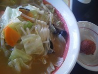 「味噌野菜らーめん￥514+辛し肉味噌￥105」@幸楽苑 茨木店の写真