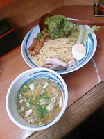 「ゆず塩つけ麺７００円+大盛（１００円引クーポン）」@一こく 品川店の写真