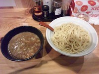 「野菜辛肉つけ麺」@麺爽かしげの写真