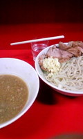 「小豚つけ麺（ニンニク）」@ラーメン二郎 西台駅前店の写真