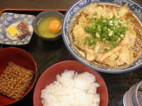 「天ぷら納豆セット（５２０円）」@麦の城の写真