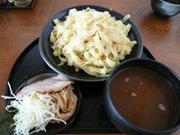 「つけ麺（平打ち）大盛り￥850」@くりの木 加須店の写真