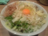 「汁なし(小)ヤサイアブラニンニク」@モトミヤの写真