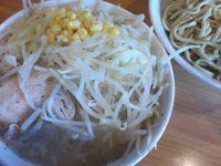 「なみのりつけめん　850円　麺少なめ　ニンニク少し」@ラーメン二郎 八王子野猿街道店2の写真