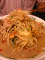 「味噌ラーメン＋肉野菜炒め」@日高屋 石神井公園店の写真