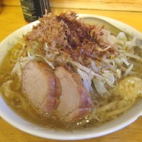 「塩ラーメン・ニンニク＋かつおぶし　700円＋50円」@ラーメン二郎 荻窪店の写真