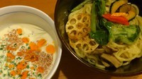 「冷やしチーズつけそば　￥750」@支那そば 大根やの写真