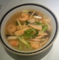 「海老と帆立貝のあんかけ麺」@銀座アスター 赤羽賓館の写真