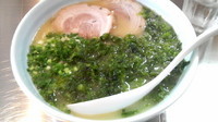 「あおさ入りらーめん（ｶﾀﾒ）＋替玉」@らーめん まる玉 横浜青葉台店の写真