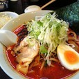 一番星ラーメン(辛みそ)太麺 ＋ライス(無料)