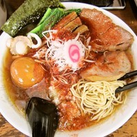 「らぁめんＡＢ蔵　（醤油・エビトリプル／油少なめ／細麺）」@麺屋 猪貴 -CHOKI-の写真