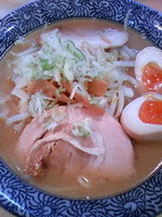 「野菜ラーメン＋味玉」@長州ラーメン 万龍軒 富士見店の写真
