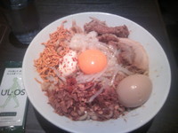 「特製まぜそば 950円」@ジャンクガレッジ 東京ラーメンストリートの写真