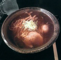 「中華そば(麺２玉中盛280ｇ)＋煮玉子」@もちもちの木 新宿店の写真