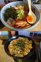 「『冷しラーメン+ネギご飯(￥800+200)』」@麺部 しば盛の写真