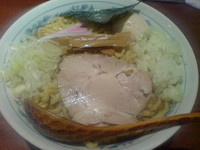 「特製中華そば　中盛(360g)+味たまトッピ」@特製もりそば 瑛の写真